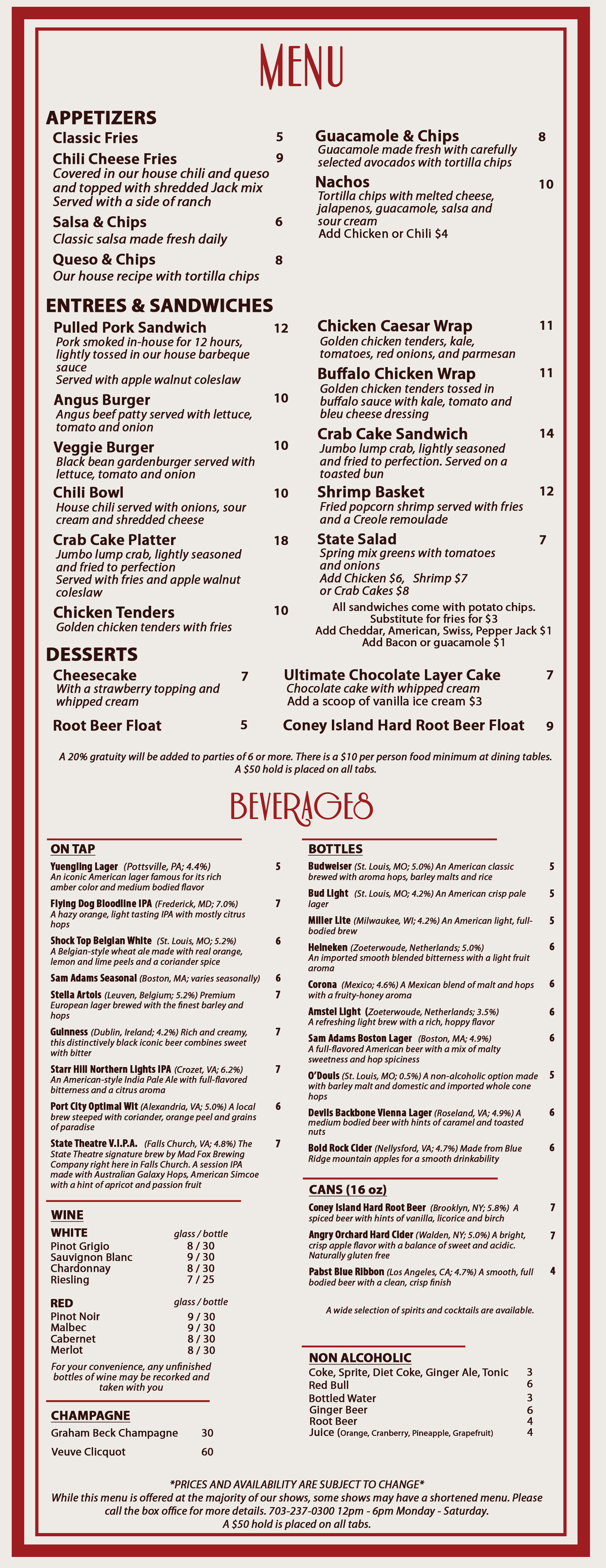 Menu Menu
